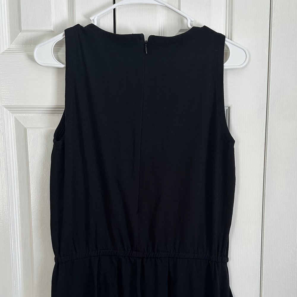 Eileen Fisher Sleeveless Drawstring Waist Jumpsuit Black Petite PP - Picture 9 of 12